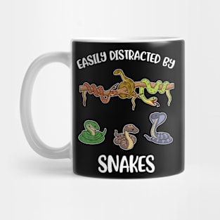 Distracted By Snakes Funny Snake Gift Mug